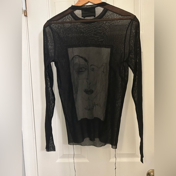 Jean Paul Gaultier SS 2002 Vintage Mesh Picasso Appliqué Madonna Eyes Pullover - Picture 6 of 16